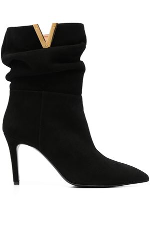 Stivali in pelle scamosciata nero VIA ROMA 15 | 4340NERO